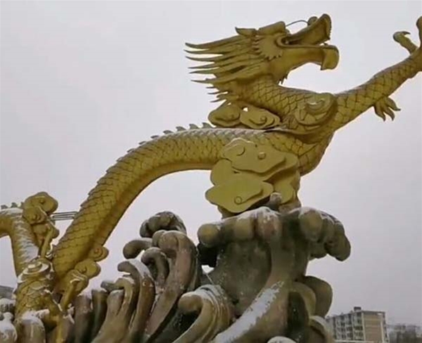 甘肃宁县龙珠岛锻铜雕塑